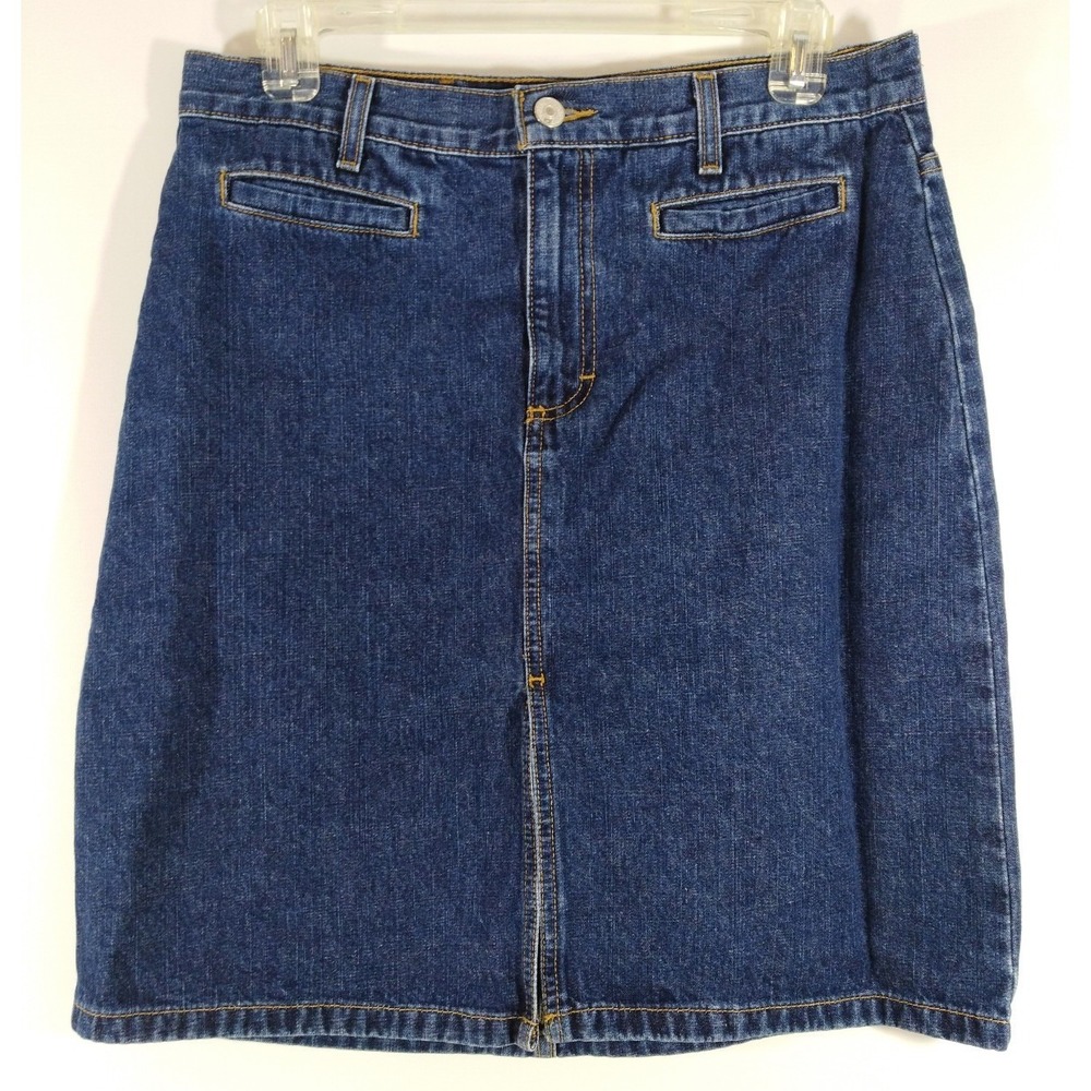 Tommy Hilfiger Jeans Women's Skirt Vintage Denim Size 11 Slit